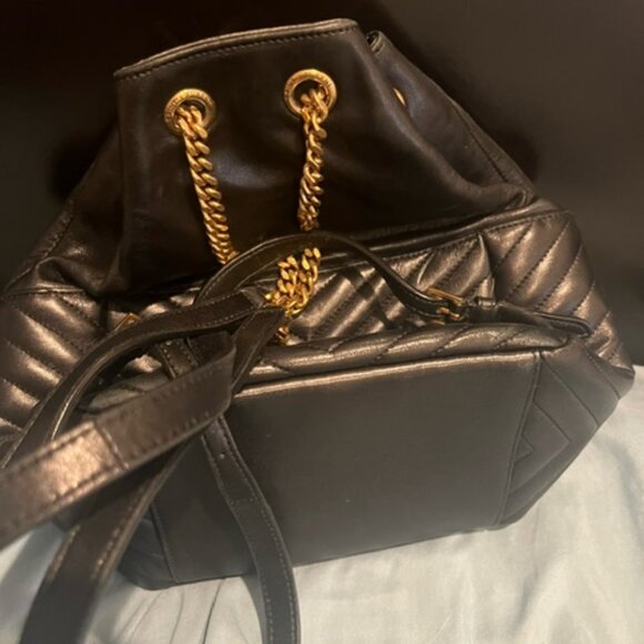 Saint Laurent Joe Quilited Leather Backpack (Black) - Picture 1 of 4